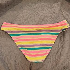 Multi-Color Striped Bikini Bottom
